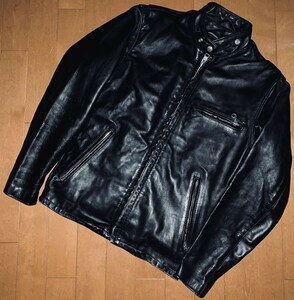 Schott single 641 rider's jacket cow leather black leather leather jacket 34 inner liner attaching lai DIN g jacket black leather jacket p44