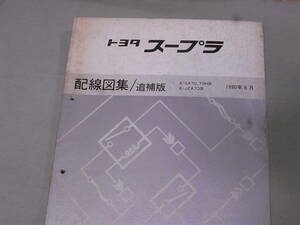 絶版！稀少★70 スープラ 後期型ＪＺＡ70・ GA70,GA70H【 配線図集／追補版】1990年8月　中古