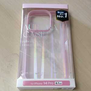 ◎ELECOM iPhone 14 Pro 用 ハイブリッドケース オーロラ ピンク PM-A22CHVCAPN