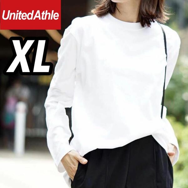 新品未使用 UNITED ATHLE 5.6oz 無地 リブ袖なし ロンT 長袖Tシャツ XL サイズ ユナイテッドアスレ ユニセックス