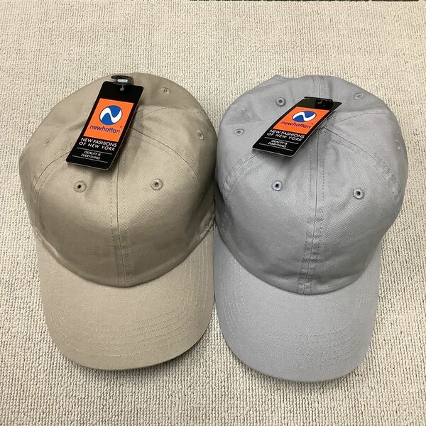 新品 ニューハッタン キャップ 帽子 cap レディースメンズ兼用 ベージュ系カーキ グレー 2個セット