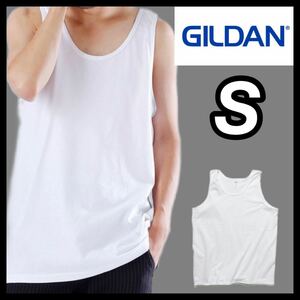 新品未使用 GILDAN ギルダン 無地タンクトップ 重ね着 インナー レイヤード 白 ホワイト S