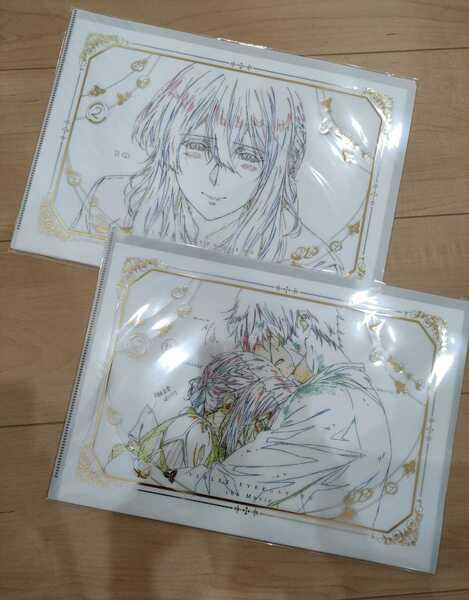 2種セット クリアファイル Keyframe clear file Gold 箔押し加工　ヴァイオレット・エヴァーガーデン　検索 比叡