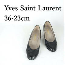 MK1564*Yves Saint Laurent*イブサンローラン*レディースパンプス*36-23cm*黒_画像1