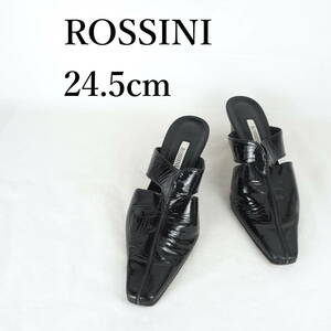 MK1971*ROSSINI* Rossi -ni* женский шлепанцы *24.5cm* чёрный 