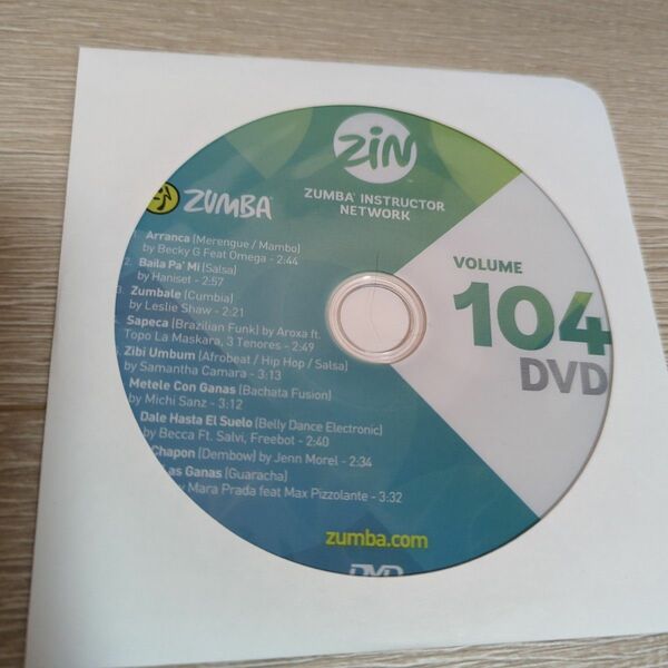 ZUMBA ZIN104 DVD