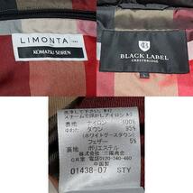 数回使用 L ブラックレーベルクレストブリッジ ダウンジャケット LIMONTA 3way 黒 BLACK LABEL CRESTBRIDGE ロゴ刺繍 フード着脱 リモンタ_画像10