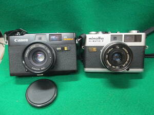 フィルム カメラ 2台セット minolta HI-MATIC F Canon A35 Datelux ミノルタ キャノン ハイマチック デートルクス