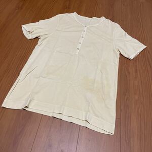 チルコロ 1901 CIRCOLO 1901 Tシャツ 半袖シャツ ヘンリーネック コットン 綿 イエロー系 サイズ XS 42〜44