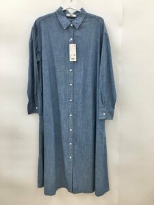 ユニクロ コットンAライン ロングシャツワンピース M 未使用 2309WT099