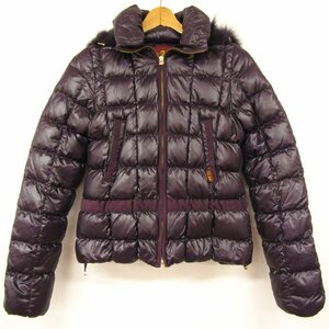  seven * four * all * man ka India down jacket double Zip outer lady's XS size purple 7 For All Mankind