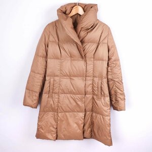  Rope down jacket down coat middle height simple plain outer lady's 36 size Brown ROPE'