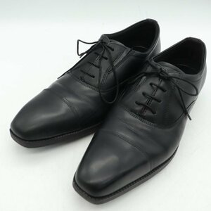 パトリックコックス ビジネスシューズ ストレートチップ 3E幅広 革靴 ドレス フォーマル 黒 メンズ 26.5cmサイズ ブラック PATRICK COX