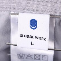 グローバルワーク ペインターパンツ ロングパンツ ストレッチ コーデュロイ 無地 ボトムス レディース Lサイズ グレー GLOBAL WORK_画像3