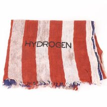 ハイドロゲン ストール スカル ウール混 星条旗 ブランド スカーフ メンズ マルチカラー HYDROGEN_画像1