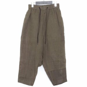 DEVOA 23SS リネンコンビネーションパンツ サイズ1 ベージュグレー PTN-LMSB デヴォア スラックス Relax pants Linen Combination サルエル