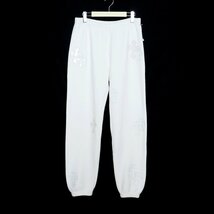 未使用 CHROME HEARTS Y NOT Sweat Pants Sサイズ ホワイト クロムハーツ クロスパッチスウェットパンツ ワイノット レザーパッチ_画像1