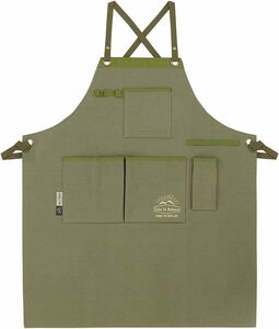 LIVE IN NATURE outdoor apron ( khaki ) camp outdoor gardening apron 