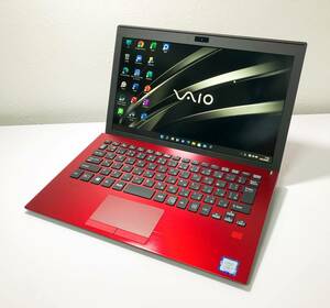 【極美品】VAIO S11 RED EDITION VJS112C12N i7 8550U 16GB/512GB Windows 11 Pro 64bit Office2021 カメラ LTE SIM 元箱