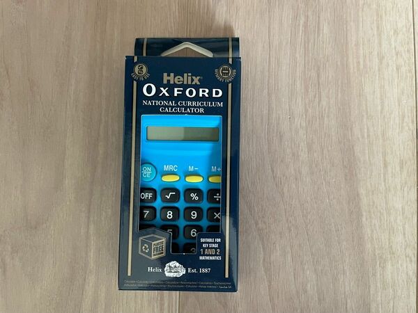 ヘリックス オックスフォード 電卓 8桁 ブルー