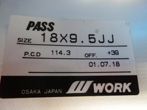 ＷＯＲＫ　ＶＳ/ＸＸ　新品　当時物　１本　１８ⅹ９．５J　＋３９　送料無料_画像7