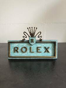 Rolex ロレックス サイン ビンテージ ディスプレイ プレート エンブレム スイス製 display vintage sign plate board emblem swiss made