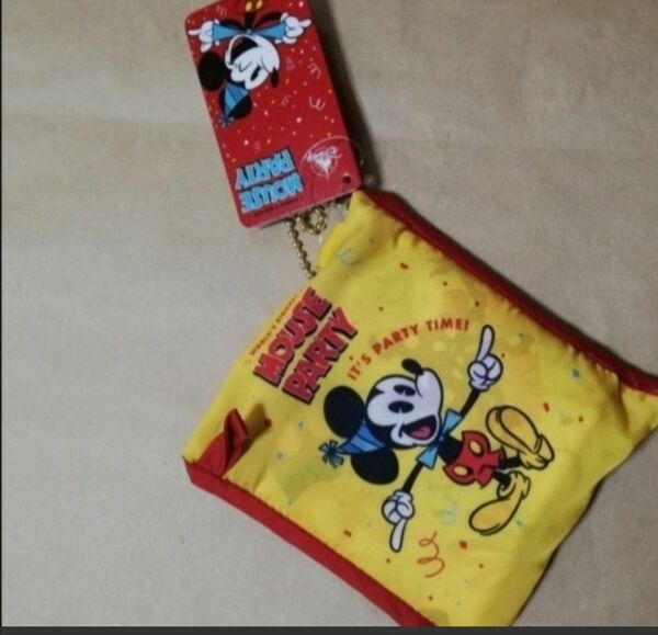 値下げ不可　海外ディズニー　エコバッグ　鞄　かばん　ミッキー　黄色　ミッキーマウス　ディズニーランド　ディズニー　香港　エコバッグ