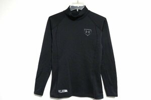 N6245：UNDER ARMOUR(アンダーアーマー）コールドギアコンプレッションステルスLSモック 野球インナーシャツMBB6328/黒/MD:35