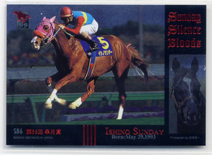 *i shino Sunday SB6 no. 56 times Rhododendron indicum . Sunday Silence blaz parallel red character Thoroughbred Card 99 year on half period version four rank . writing horse racing card prompt decision 