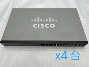 【Cisco】 SG300-28PP 28-port Gigabit PoE+ Managed Switch (SG300-28PP-K9 V03)　4台セット