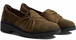 Clarks 25.5cm Wedge коричневый n ключ Loafer легкий .... оливковый осень цвет туфли без застежки спортивные туфли туфли-лодочки ботинки балет ограничение 12