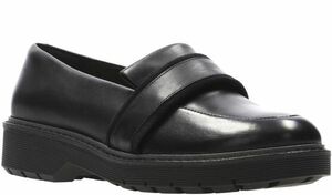 Clarks 22.5cm Loafer Flat Wedge черный чёрный кожа кожа U chip спортивные туфли туфли без застежки балет туфли-лодочки ботинки 947