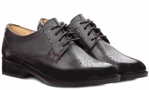 Clarks 25,5 см кружево -в черном черном кожаном блоге Loafer Slippong Ballet Sneakers Pumps Boots 949