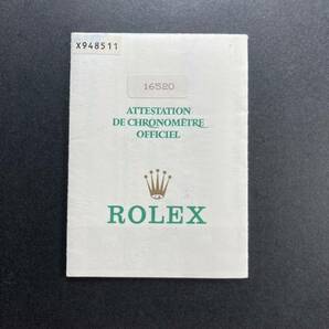 Xシリアル 1991年 16520 デイトナ 保証書 ギャランティ ロレックス DAYTONA ROLEX ギャラ GARANTIE Warranty paper 黒文字盤 白文字盤の画像1