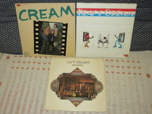 ◆◇CREAM(クリーム)【CREAM/HEAVY CREAM/LIVE CREAM VOL.2】英米盤LP3枚セット/エリック・クラプトン関連◇◆