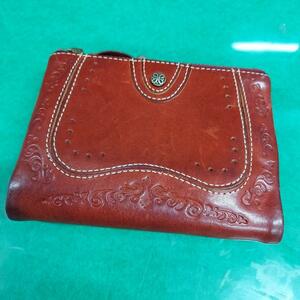●1-5●Felando　二つ折り財布　革製品　財布　コンパクト　赤　レッド