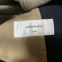 SANDINISTA 裾カットオフチェスターコート 個性的 お洒落 黒 秋冬_画像6