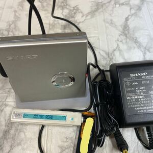 SHARP MDプレーヤー 1-BIT MD-DK301-S シルバー ポータブルMDプレーヤー MDLP対応 年代物　ジャンク