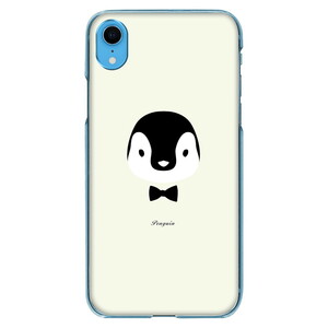 iPhone スマホケース 白いペンギン 柄 ハードクリアケース iPhone15 iPhone13 iPhoneSE 他各機種対応
