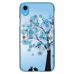 iPhone スマホケース 花の木-冬 柄 ハードクリアケース iPhone15 iPhone13 iPhoneSE 他各機種対応