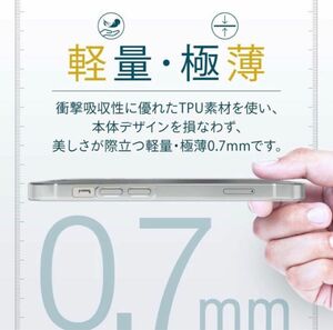 iPhone 14 Plus 極薄 クリアケース 衝撃吸収 ソフト 薄型 0.7mm 軽量 TPU PM-A22BUCUCR