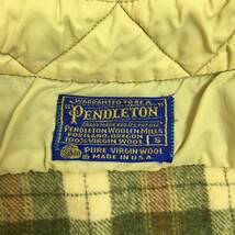 【70s】PENDLETON ペンドルトン 米国製 ウールシャツ Sサイズ グリーン/ベージュ/ブラウン チェック柄 70年代 長袖_画像4