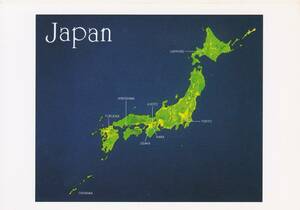 日本地図　絵葉書　ポストカード　日本のお土産