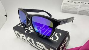 オークリー 偏光 サングラス 送料無料 新品 OAKLEY OO9013 09 FROGSKINS ブラックカラーミラーレンズ