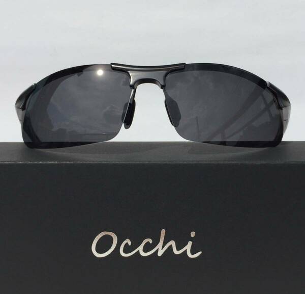 新品 OCCHI 　偏光サングラス レンズUV400 軽量 ブラック 