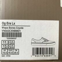 新品 WTAPS ダブルタップス VANS VAULT バンズ コラボ OG ERA LX エラ 29.5㎝ コヨーテブラウン スニーカー クロスボーン US11.5 送料無料_画像8