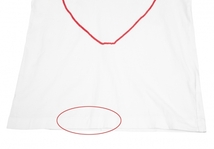 プレイ コムデギャルソンPLAY COMME des GARCONS ハートプリントワッペンTシャツ 白L 【レディース】_画像7