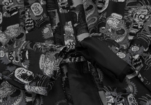コムデギャルソン オムプリュス アメコミジャガード紐留めジャケット 黒グレーM 【メンズ】_画像4