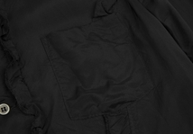 ブラックコムデギャルソンBLACK COMME des GARCONS キュプラフリル装飾ラウンドカラーシャツ 黒M 【レディース】_画像7