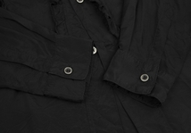 ブラックコムデギャルソンBLACK COMME des GARCONS キュプラフリル装飾ラウンドカラーシャツ 黒M 【レディース】_画像9